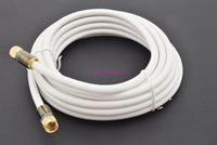 Load image into Gallery viewer, 15ft 4.5m RG-6 Coaxial Cable for Sat CATV HDTV Stereo TV 75 Ohm White - Dave&#39;s Hobby Shop by W5SWL
