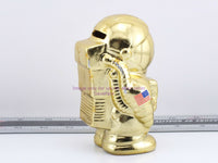 Load image into Gallery viewer, SpaceMan Coin Bank Ceramic Gold Tone Hand Painted from 1990 - NEW - Dave&#39;s Hobby Shop by W5SWL
