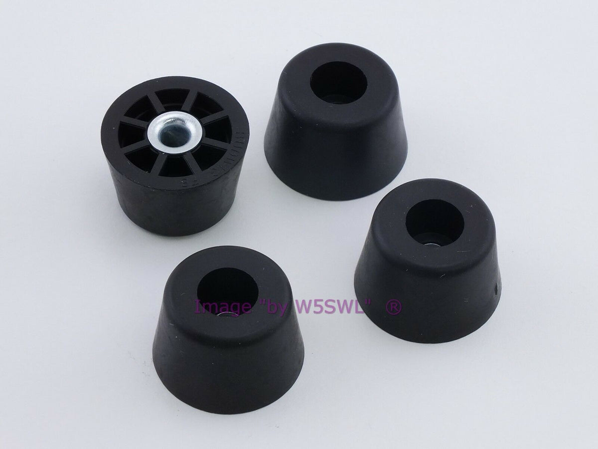Rubber Feet .625" Tall - Steel Bushing Set of 4 Tall Round - Dave's Hobby Shop by W5SWL