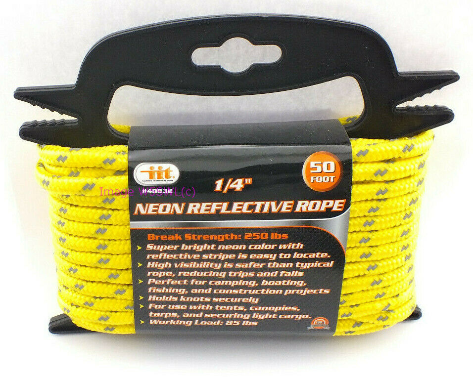 1/4" x 50ft Reflective Rope Hi-Visibility Yellow Dipole Antenna Support - Dave's Hobby Shop by W5SWL