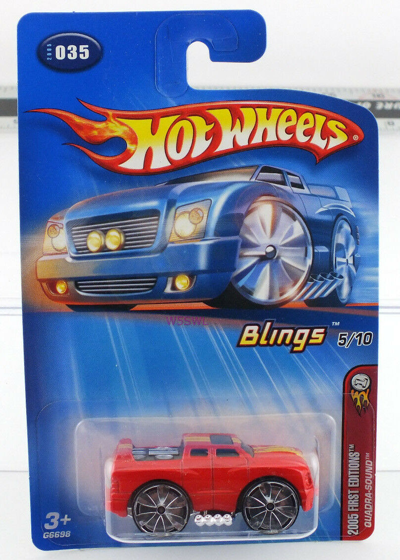 Hot Wheels 2005 First Ed 5/10 Blings Quadra-Sound MINT CAR FROM CASE - Dave's Hobby Shop by W5SWL
