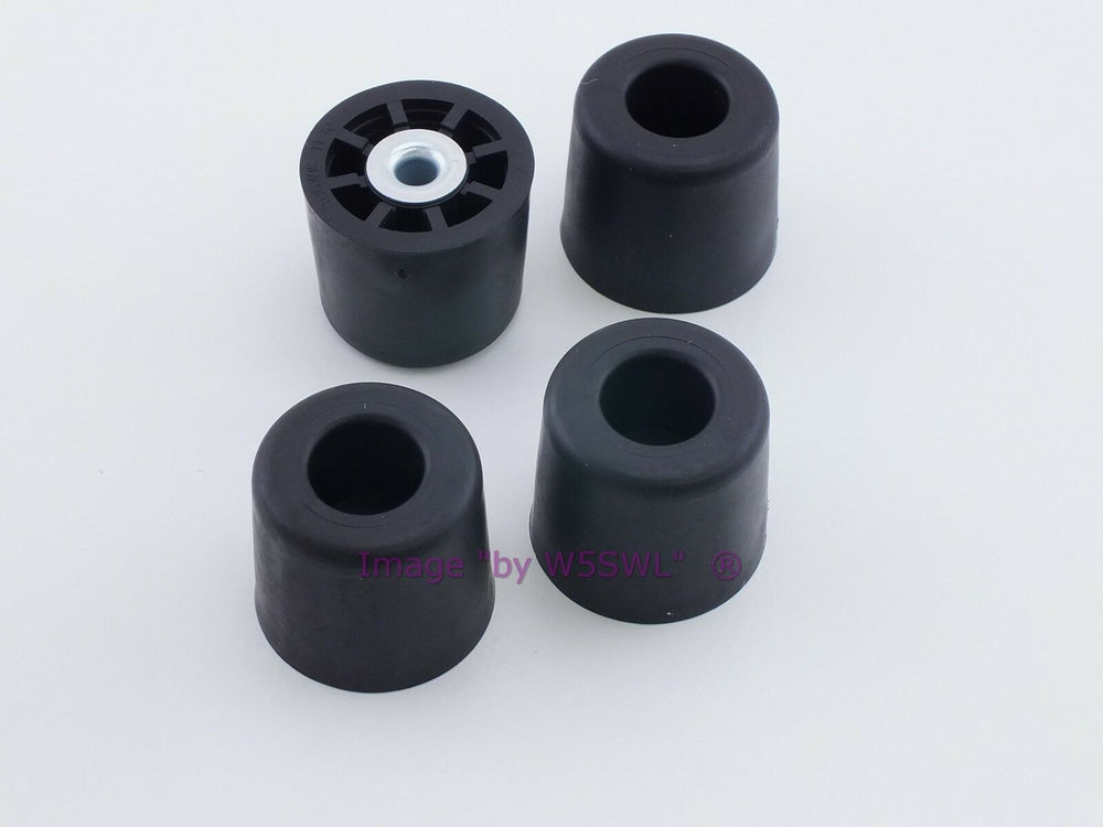Rubber Feet 1.125" Tall - Steel Bushing Set of 4 Tall Round - Dave's Hobby Shop by W5SWL