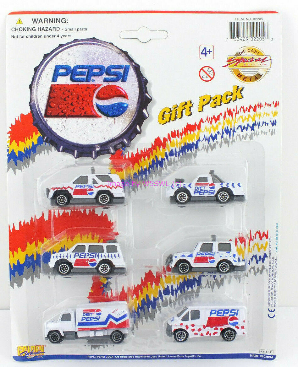Golden Wheel Pepsi Special Edition Gift Pack Die Cast Cars Trucks 1997 (bin201) - Dave's Hobby Shop by W5SWL