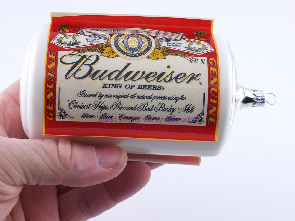 Budweiser K Bud Glass Can Ornament from 2001 - Dave's Hobby Shop by W5SWL