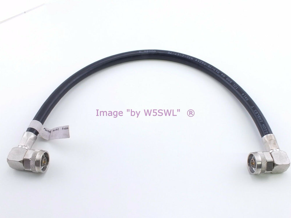 Right Angle N Male RG214 17" Jumper Test Bench Patch Cable - Dave's Hobby Shop by W5SWL