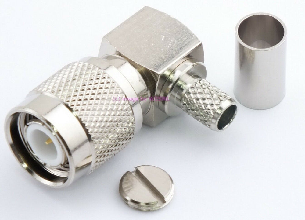 W5SWL TNC Male Coax Connector 90 Deg Crimp LMR-240 RG-8X Mini-8 - Dave's Hobby Shop by W5SWL