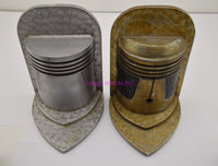Load image into Gallery viewer, Engine Piston Bookends Unique Metal Set About 6-1/2&quot; Tall and 4-1/2&quot; Wide - Dave&#39;s Hobby Shop by W5SWL
