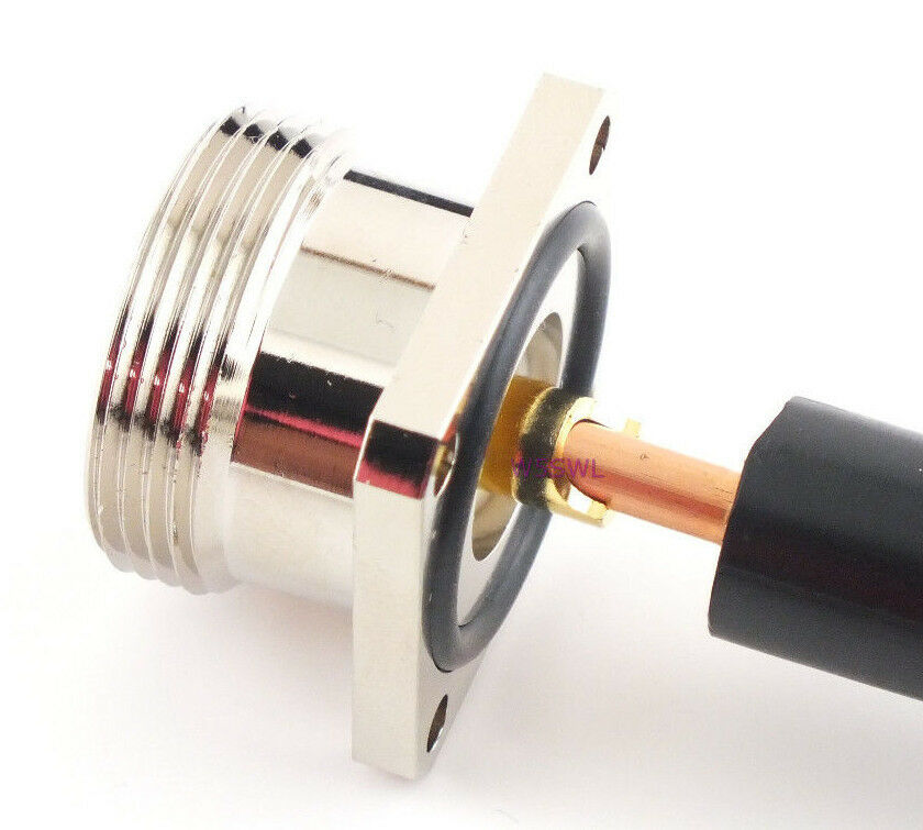 W5SWL Brand 7/16 DIN Connector Female Chassis Mount up to LMR-600 Size Solder Cup - Dave's Hobby Shop by W5SWL