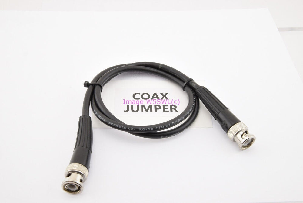 EZ Hook BNC Male to BNC Male RG58 2ft RF Coaxial Patch Cable Jumper - Dave's Hobby Shop by W5SWL