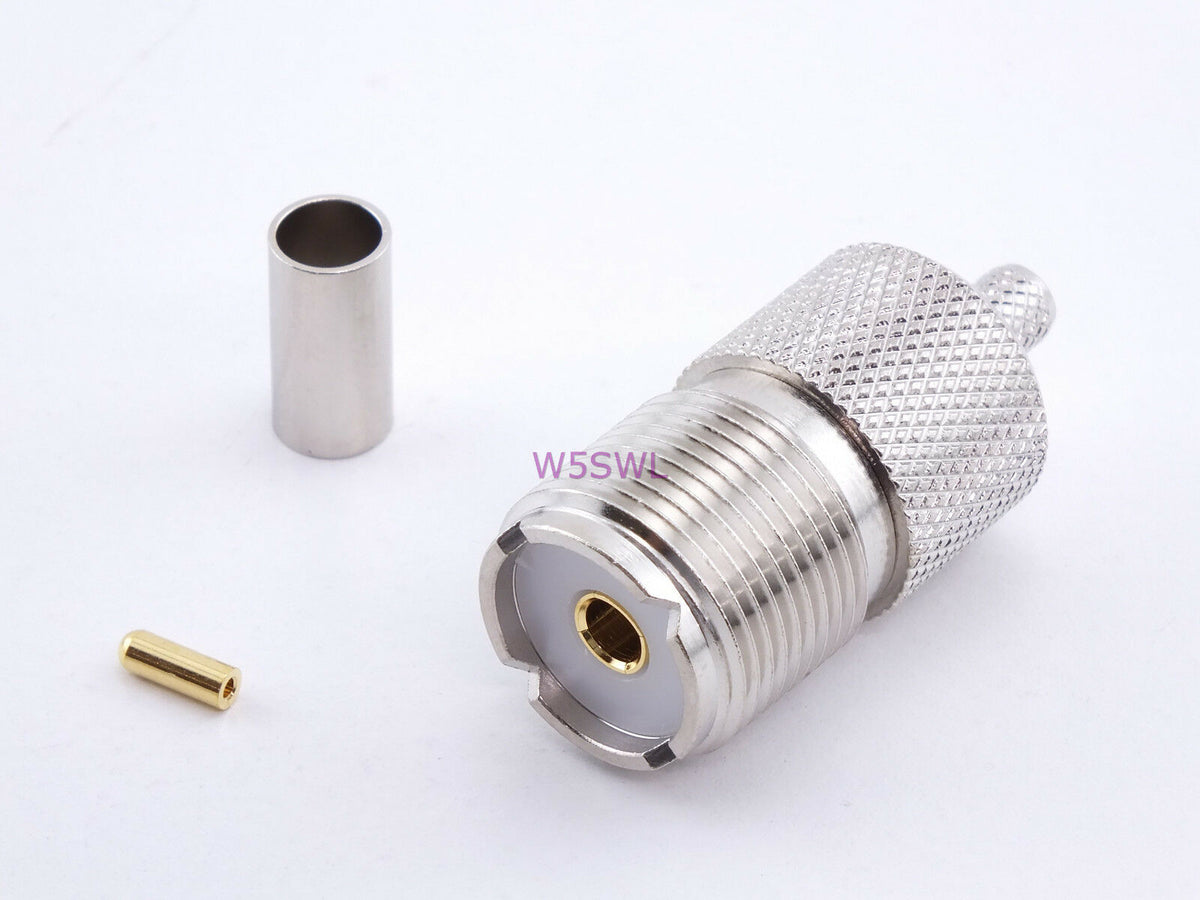 AUTOTEK OPEK UHF Female RG-58/U Crimp Connector 2-PACK - Dave's Hobby Shop by W5SWL