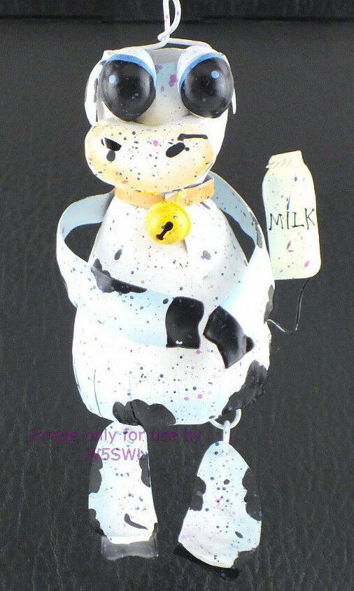 Unique Painted Metal Milk Cow Critter Decorative Hanging Room Accent Display - Dave's Hobby Shop by W5SWL