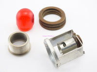 Load image into Gallery viewer, Panel Mount Red Lamp Holder Assembly - Screw On Lens - Fits 1819 Bulb (bin24) - Dave&#39;s Hobby Shop by W5SWL
