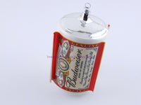 Load image into Gallery viewer, Budweiser K Bud Glass Can Ornament from 2001 - Dave&#39;s Hobby Shop by W5SWL
