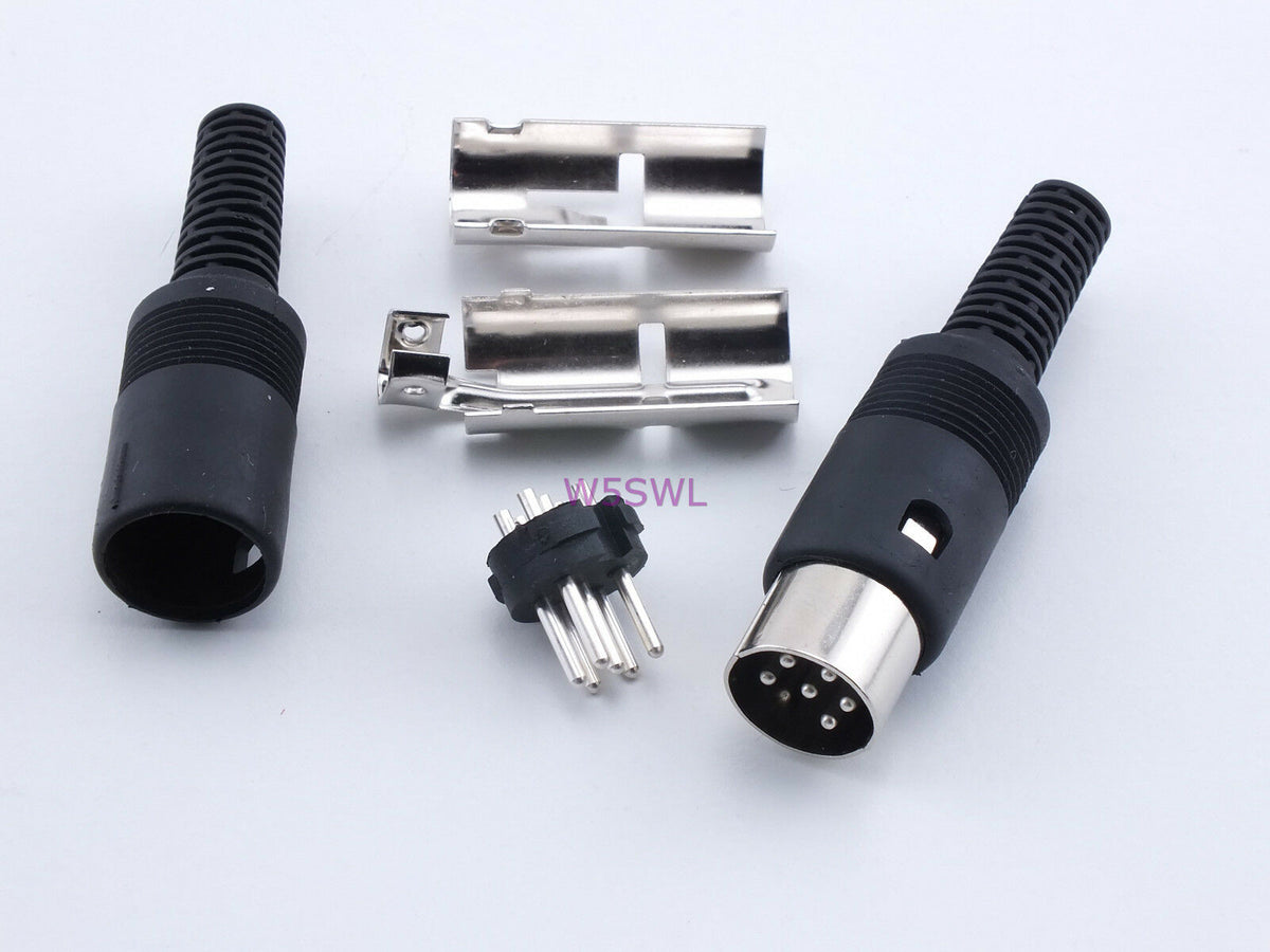Microphone Plug 6 Pin Male DIN Mic - Dave's Hobby Shop by W5SWL