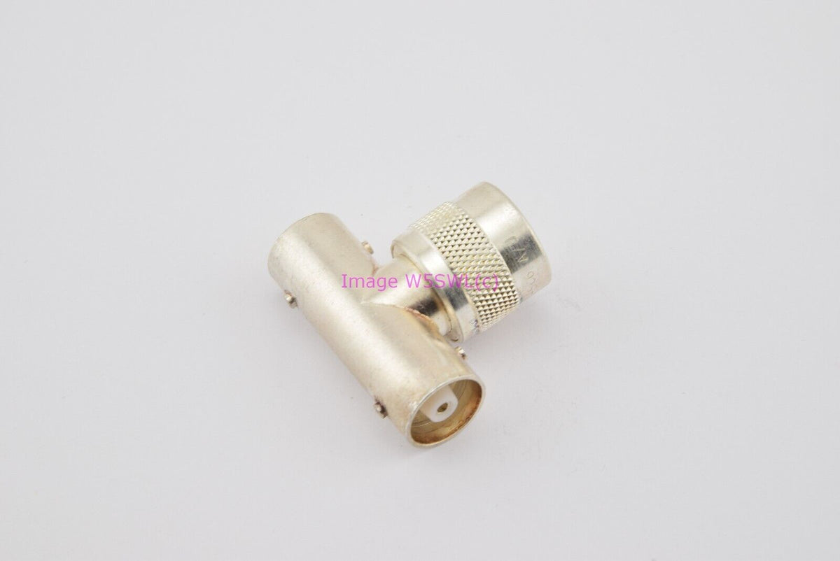 09408 Type C UG-566 A/U Male to Female Silver Plated TEE RF Connector Adapter - Dave's Hobby Shop by W5SWL