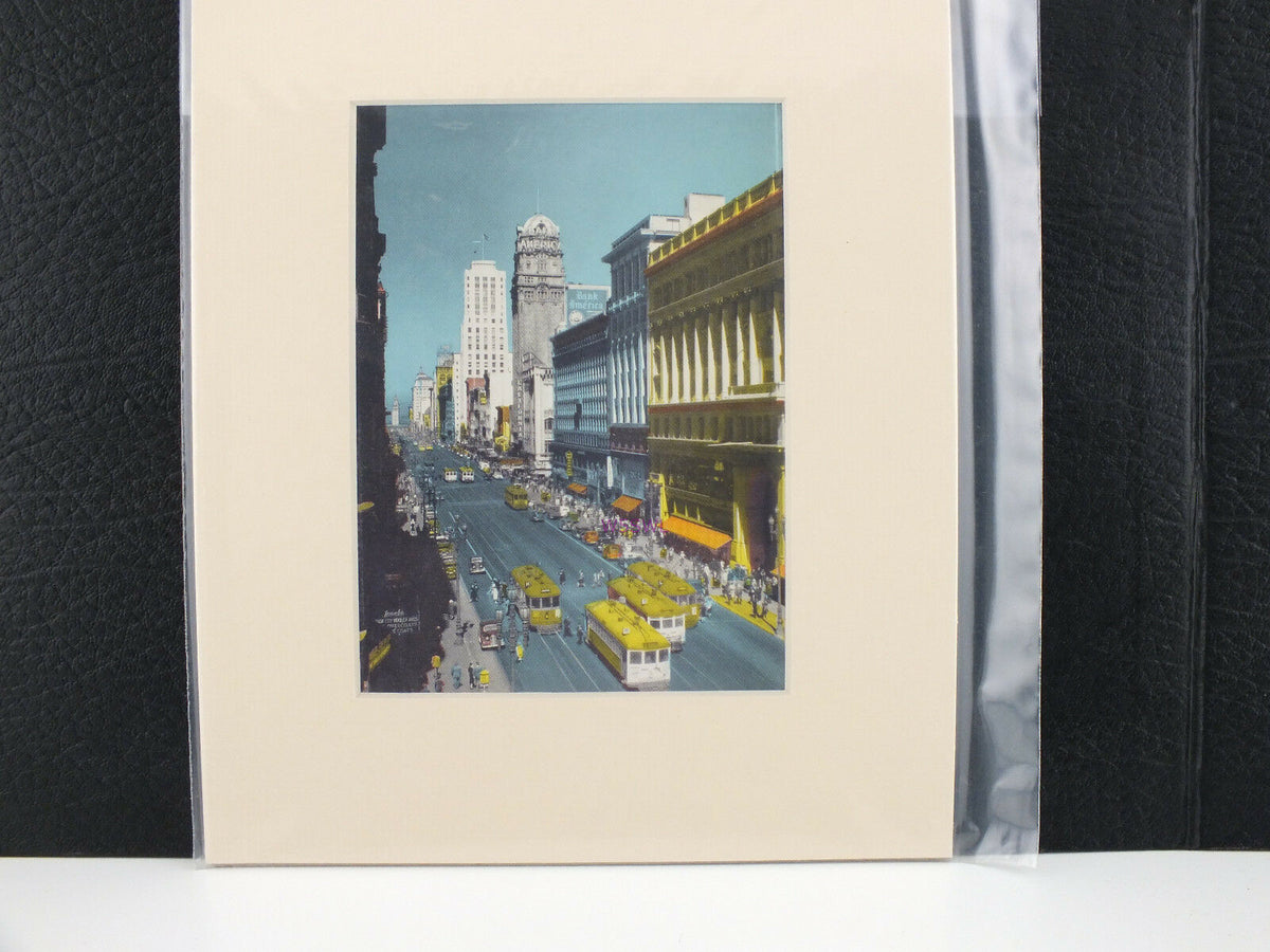 Market Street San Francisco California Matted Picture - Dave's Hobby Shop by W5SWL