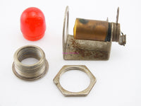 Load image into Gallery viewer, Panel Mount Red Lamp Holder Assembly - Screw On Lens - Fits 1819 Bulb (Bin16) - Dave&#39;s Hobby Shop by W5SWL
