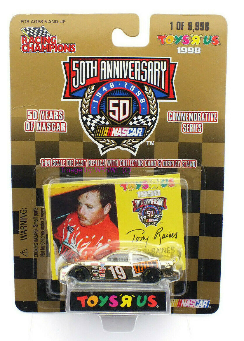 Racing Champions 50th Anniversary Nascar Tony Raines TOYS R US Yellow 19 (bin3) - Dave's Hobby Shop by W5SWL