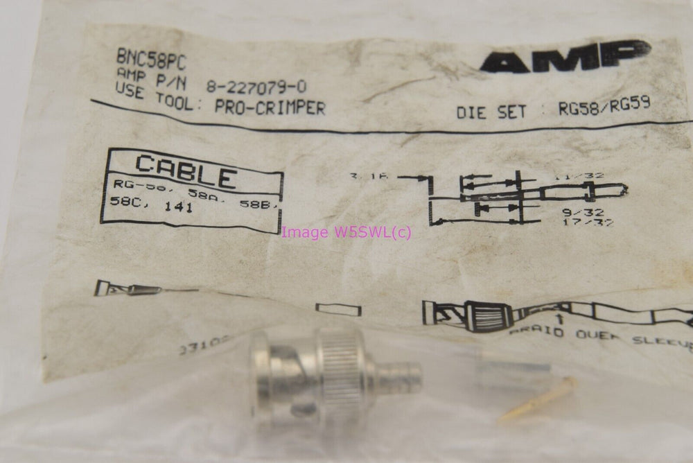 AMP 8-227079-0 BNC Male RG-58 RG-141 Crimp - Dave's Hobby Shop by W5SWL