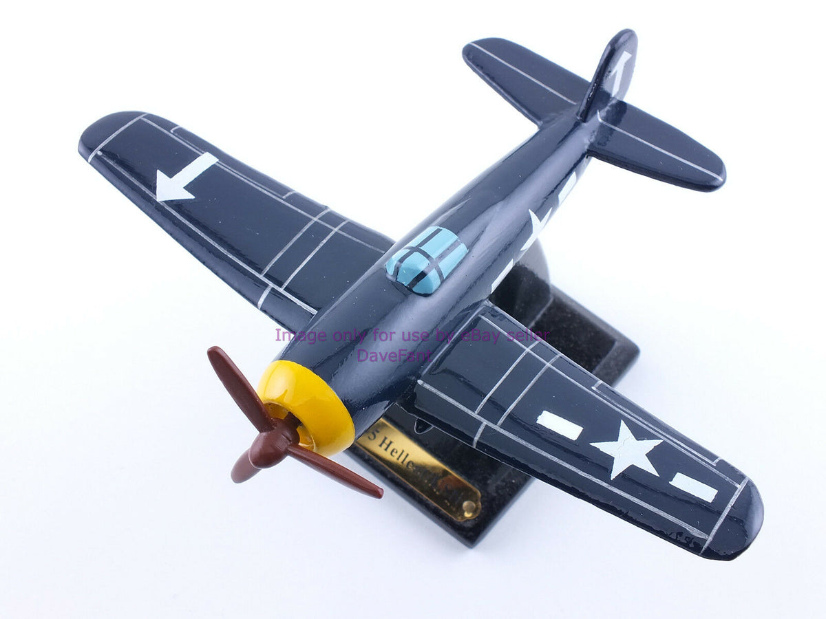 F6F-5 Hellcat USN Airplane Wood Display Model - New - Dave's Hobby Shop by W5SWL