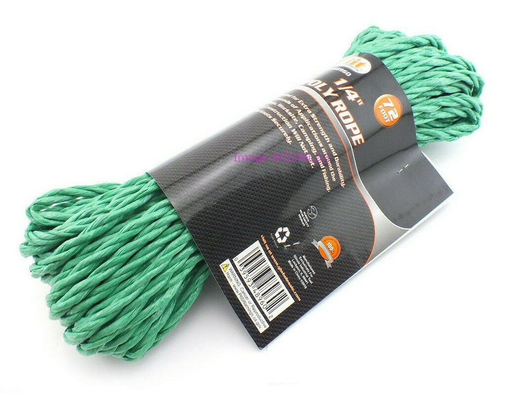 1/4" x 72ft Green Braided Poly Rope Dipole Vee Antenna Support - Dave's Hobby Shop by W5SWL