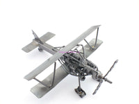 Load image into Gallery viewer, Hand Made Metal Fighting Bi-Plane NOS (bin1) - Dave&#39;s Hobby Shop by W5SWL
