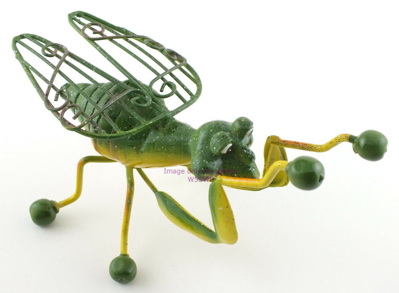 Unique Painted Metal Praying Mantis Decorative Room Accent Display