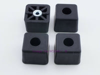 Load image into Gallery viewer, Rubber Feet 1.125&quot; Tall - Steel Bushing Set of 4 Square - Dave&#39;s Hobby Shop by W5SWL
