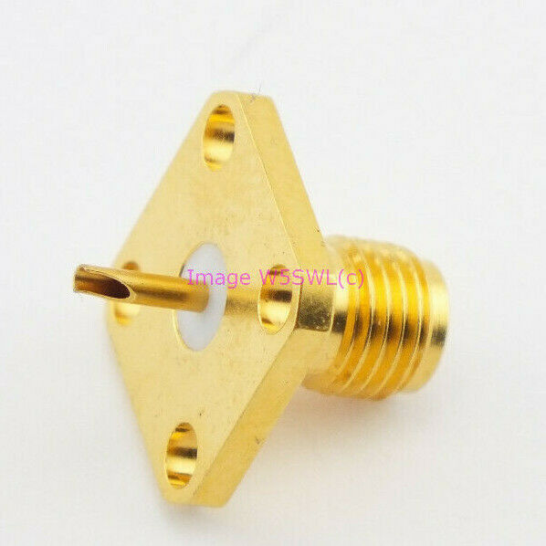Microwave SMA Gold Female 4-Hole Chassis Mount Connector - Dave's Hobby Shop by W5SWL