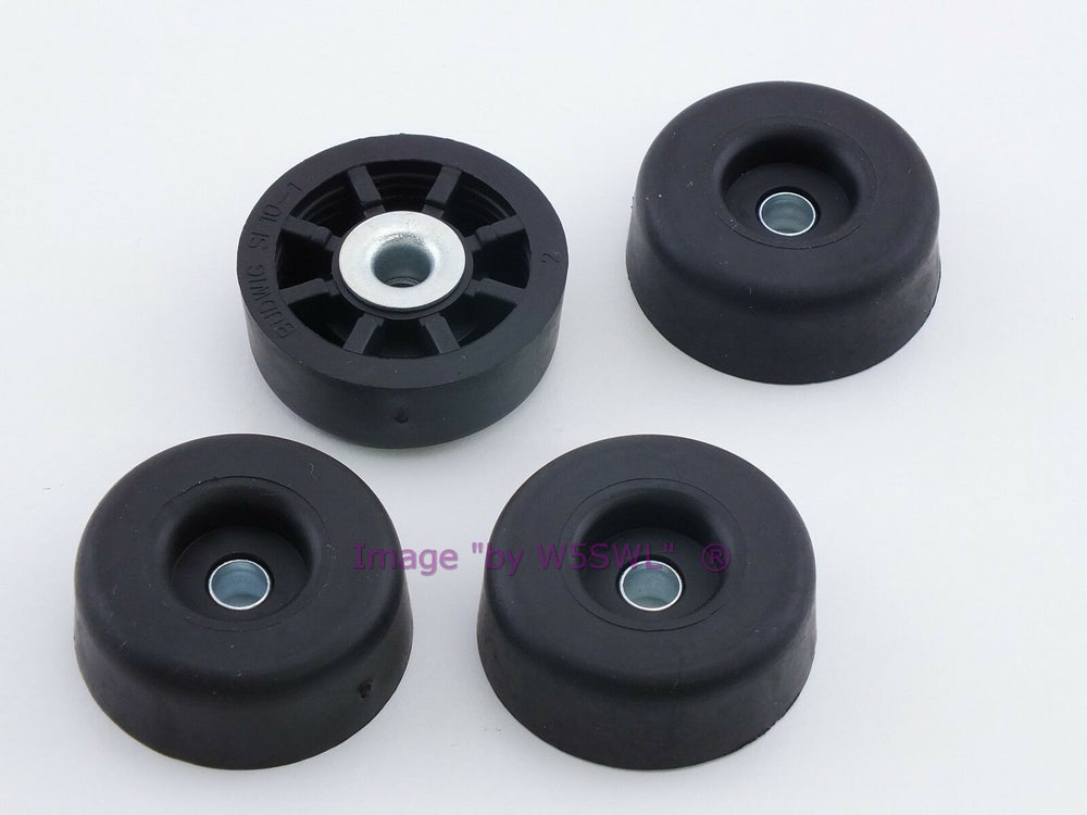 Rubber Feet .500" Tall - Steel Bushing Set of 4 Short Round - Dave's Hobby Shop by W5SWL