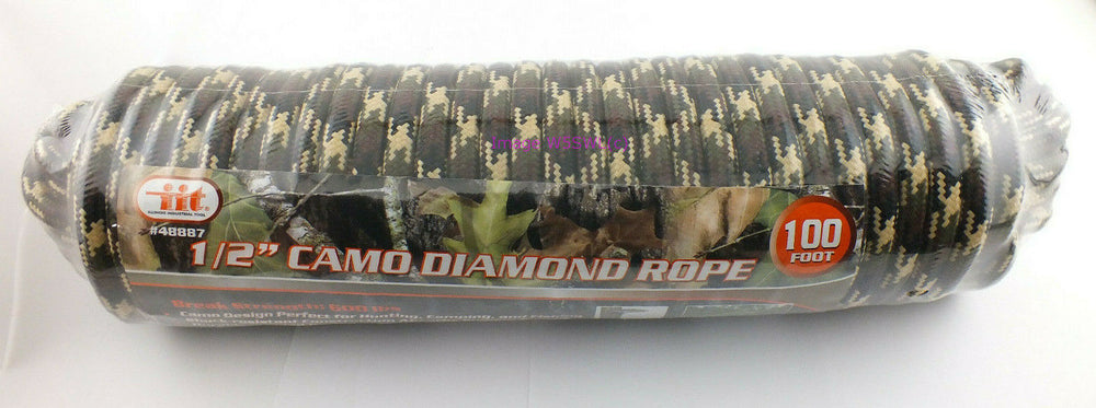 1/2" x 100ft Camo Diamond 600lbs Heavy Duty Rope Dipole Vee Antenna Support - Dave's Hobby Shop by W5SWL