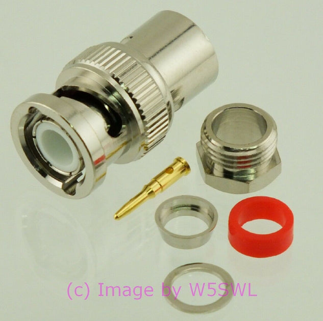 BNC02-07B-01 QAXIAL, Connettore Coassiale BNC Maschio A Crimpare Per LMR240 / LLF240 - Foto 7