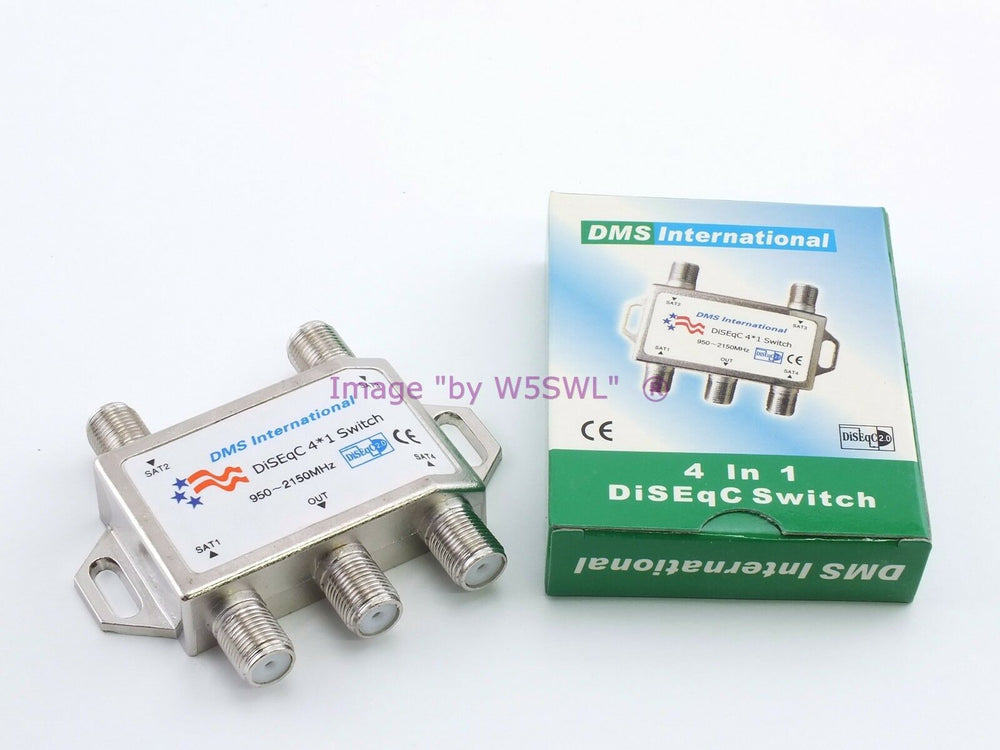 4 in 1 ( 4x1 ) DiSEqC Mini Switch DMSI Brand - closeout sold AS-IS - Dave's Hobby Shop by W5SWL
