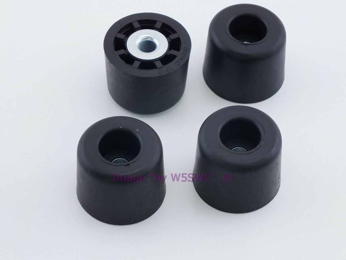 Rubber Feet .875" Tall - Steel Bushing Set of 4 Tall Round - Dave's Hobby Shop by W5SWL