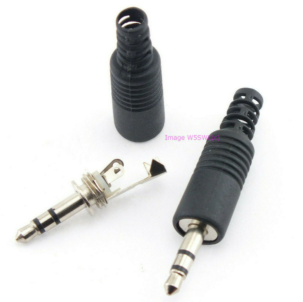 W5SWL Brand 3.5mm Stereo Phone Plug Black Shell 2-Pack - Dave's Hobby Shop by W5SWL