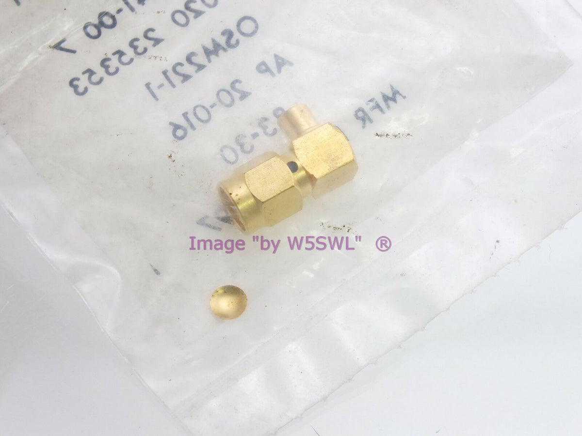 SMA Male Coax Connector Omni-Spectra M/A-Com OSM 221-1 90 Deg - Dave's Hobby Shop by W5SWL