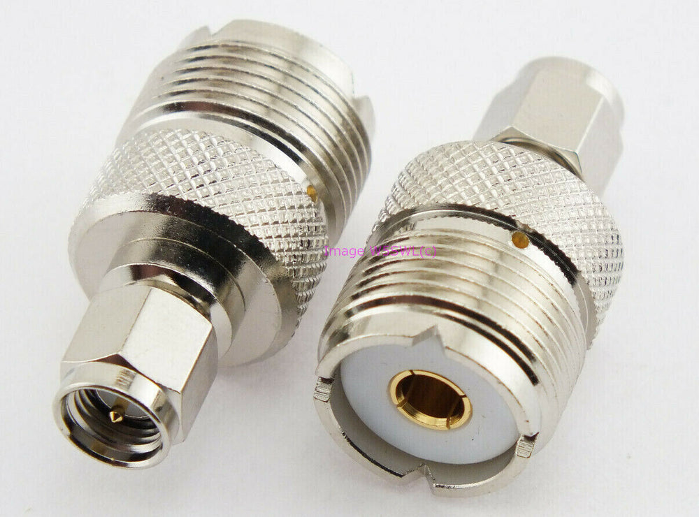 UHF Female to SMA Male Coax Connector Adapter - Dave's Hobby Shop by W5SWL