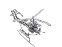 Load image into Gallery viewer, Hand Made Metal Wire Frame 3 Blade Helicopter Movable Blades (bin1) - Dave&#39;s Hobby Shop by W5SWL
