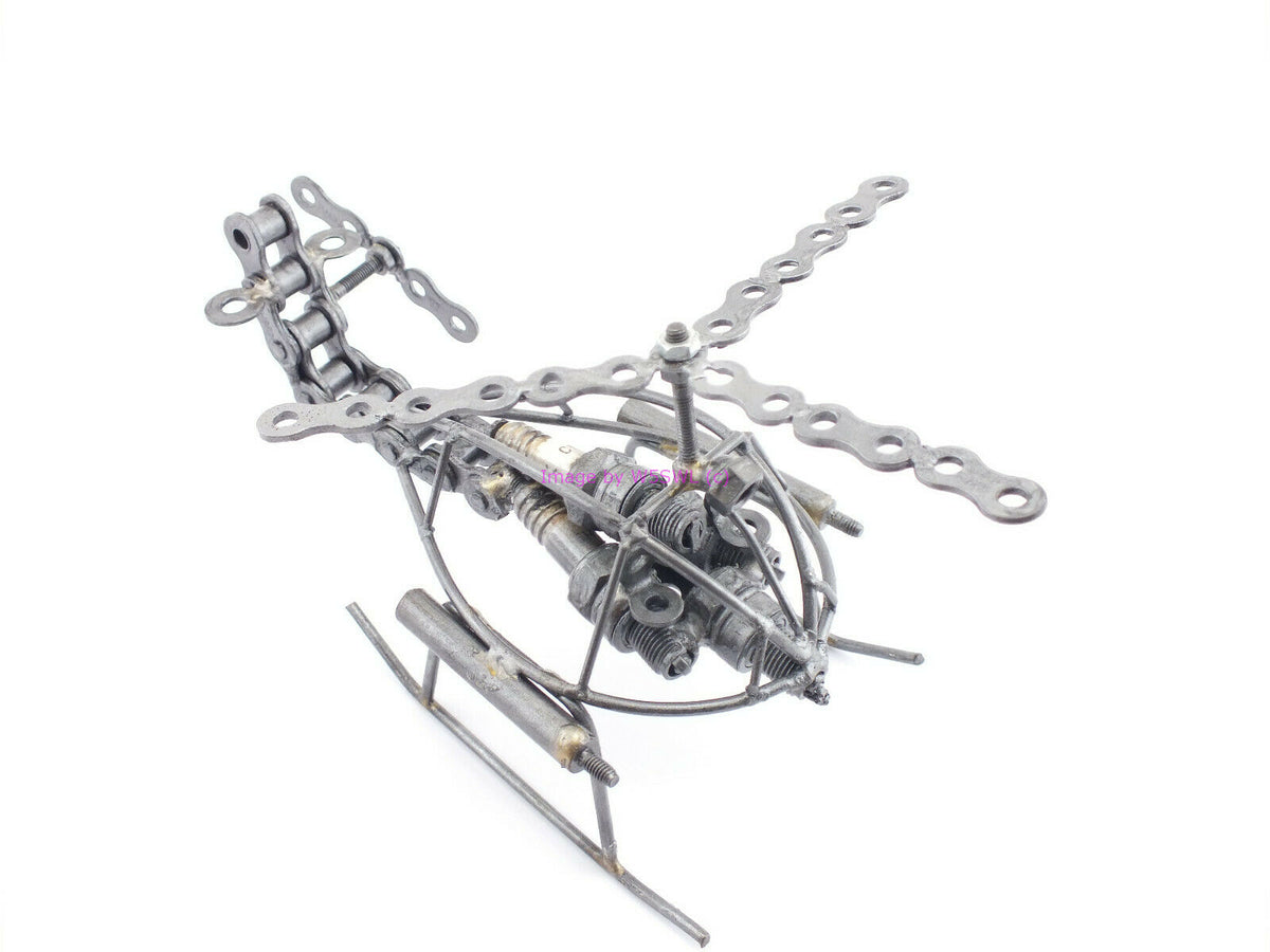 Hand Made Metal Wire Frame 3 Blade Helicopter Movable Blades (bin1) - Dave's Hobby Shop by W5SWL