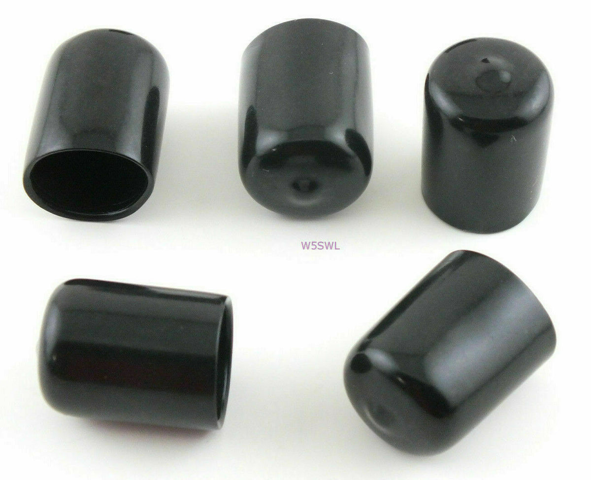 Antenna Tubing Flexible Vinyl 3/4-13/16" ID Caps Black 1-1/2 Long 5PK - Dave's Hobby Shop by W5SWL