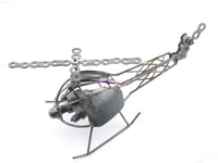 Load image into Gallery viewer, Metal Wire Frame Helicopter Collectible Adjustable Position Blades (bin3) - Dave&#39;s Hobby Shop by W5SWL
