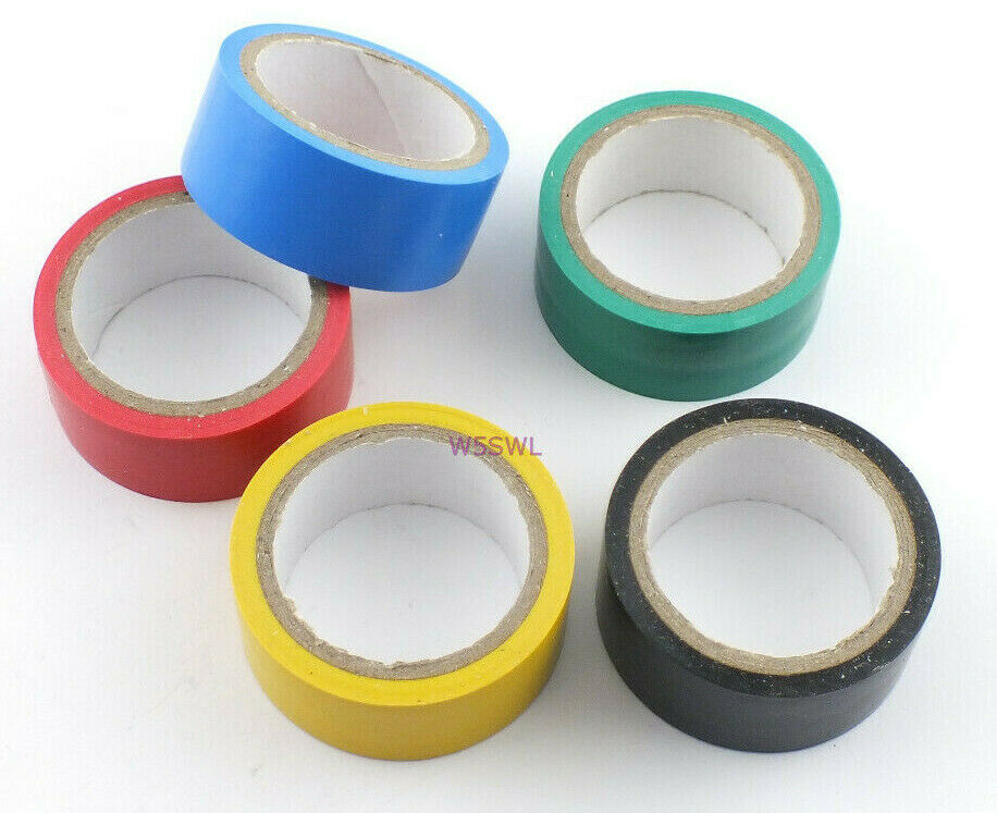 PVC Marking Tape 5 COLORS Coax Cable Antenna Line Wire Connector - Dave's Hobby Shop by W5SWL