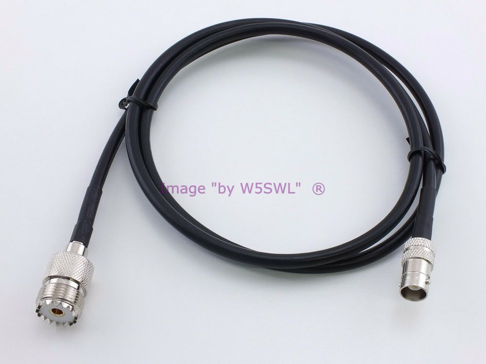 BNC female to UHF Female 3ft RG58 Radio Test Jumper Patch Coax Cable - Dave's Hobby Shop by W5SWL