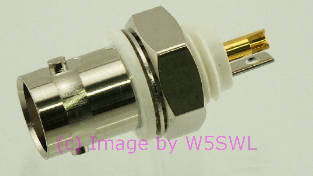 W5SWL BNC Female Coax Connector Isolated Bulkhead Mount - Dave's Hobby Shop by W5SWL