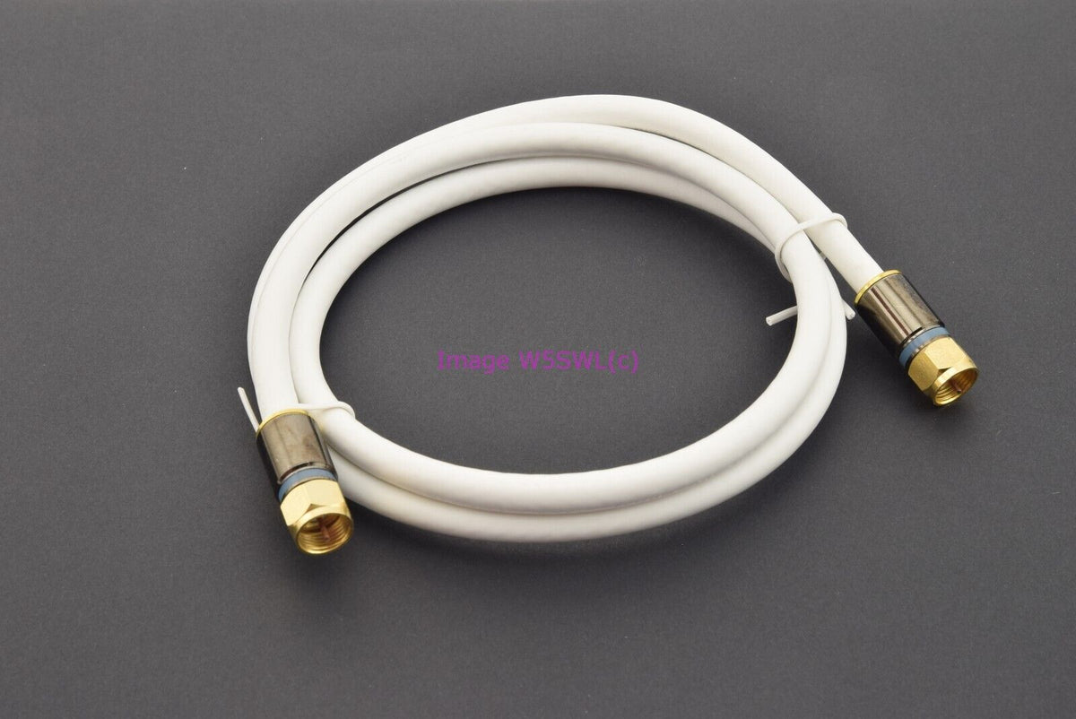 3ft 91cm RG-6 Coaxial Cable for Sat CATV HDTV Stereo TV 75 Ohm White - Dave's Hobby Shop by W5SWL