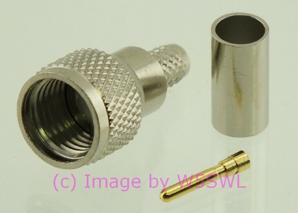 W5SWL Mini-UHF Male Coax Connector Crimp RG-58 2-Pack - Dave's Hobby Shop by W5SWL