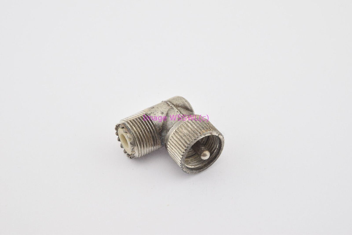 UHF Male to UHF Female Right Angle Elbow RF Connector Adapter (bin9636) - Dave's Hobby Shop by W5SWL
