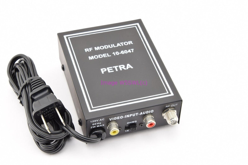 Petra RF Modulator Channel 3 or 4 AC Powered 75 or 1000 Ohms Model 10-6047 NEW - Dave's Hobby Shop by W5SWL