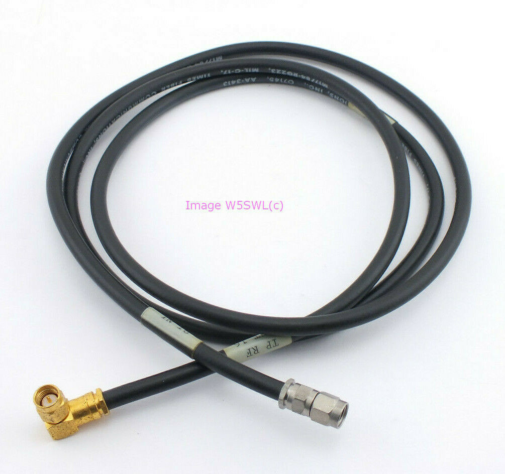 Times 4ft RG223 Mil Spec SMA Male to RA SMA Male Coax Jumper Patch Cable - Dave's Hobby Shop by W5SWL