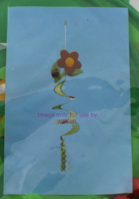 Load image into Gallery viewer, Lady Bug Red Sun Flower Hanging Wind Spinner - Dave&#39;s Hobby Shop by W5SWL
